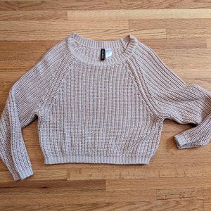 H&M Divided Blush Pink Crop Sweater